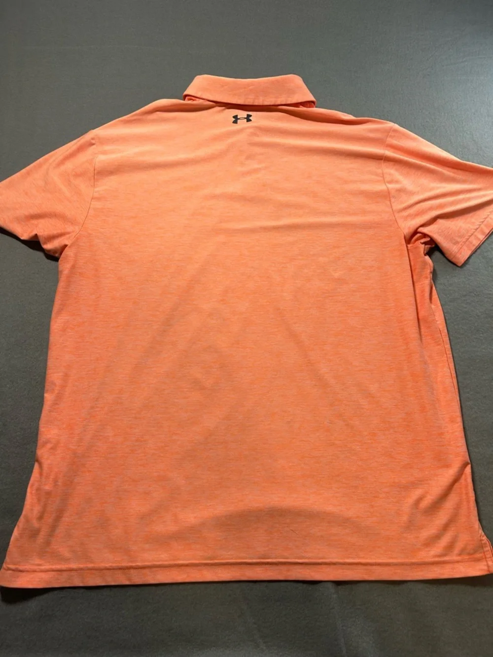 Under Armour Men’s Coral-Orange Polo Golf Shirt - Picture 10 of 14
